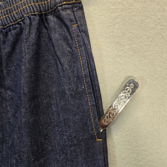 Country Store Jeans Womens Sz L Denim Comfy Versatile Pull-On Med Chambray Pants - Picture 2 of 10